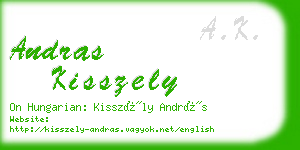 andras kisszely business card